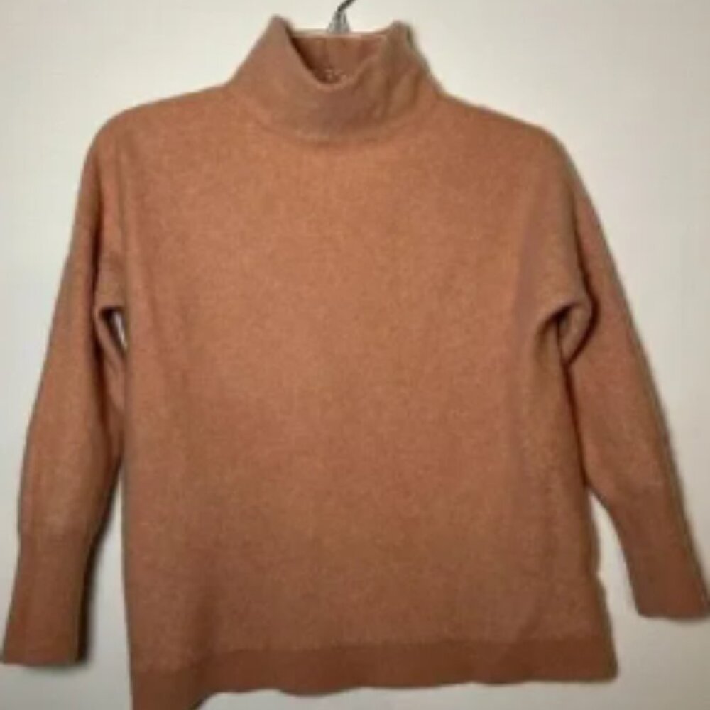 Free People women’s cashmere dusty rose mock neck sweater size SP. #43-1316